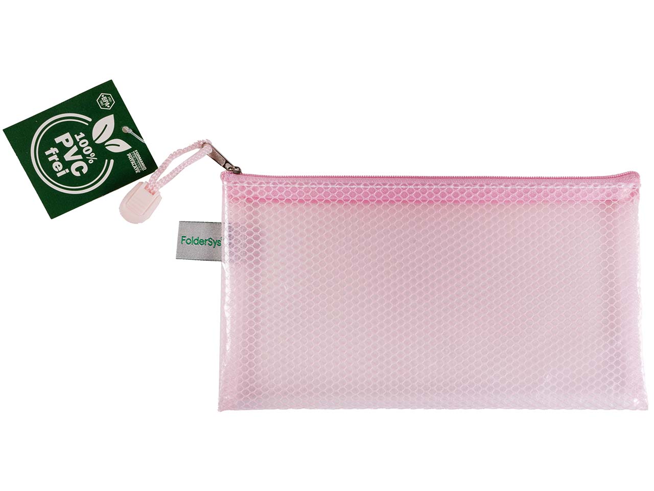 FolderSys Kleinkram-Beutel "Candy Bag" mit RV, DIN lang, EVA, pastell rosé transparent