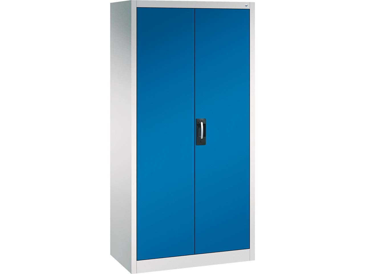 C+P Büroschrank Acurado, H1950xB930xT500mm, Lichtgrau/Enzianblau