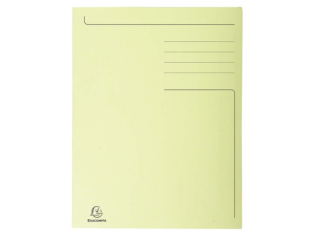 50 Exacompta Aktenmappen "Forever", 3 Klappen, 280 g/m², DIN A4, gelb