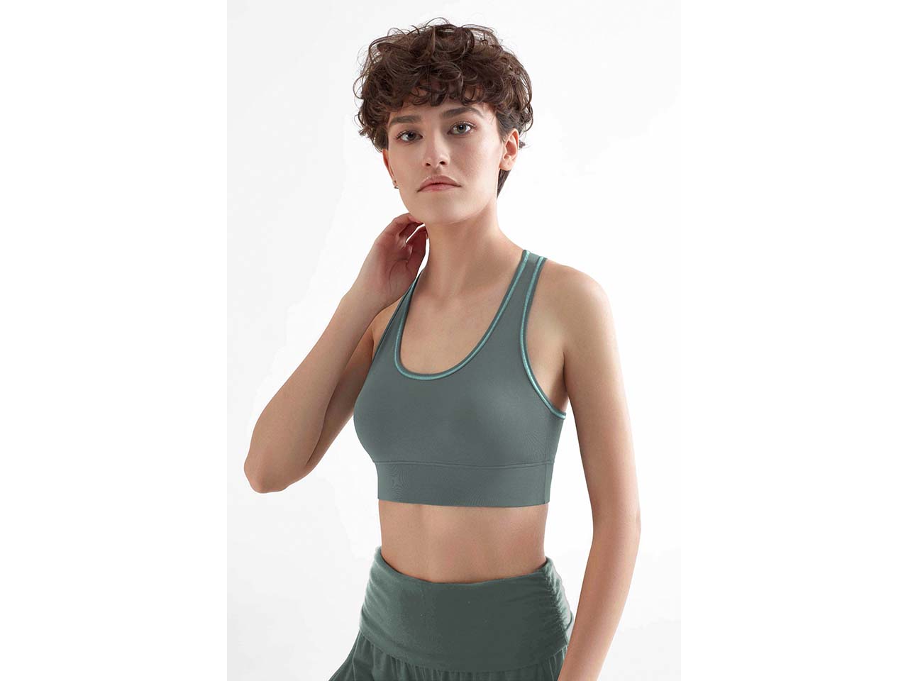 TRUE NORTH Damen-Sport-BH, teal, Gr. L