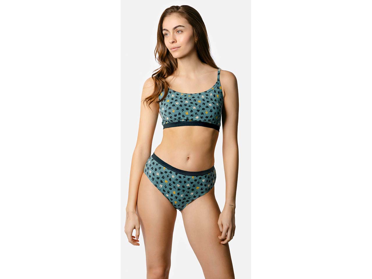 Living Crafts 3er-Pack Bio-Damen-Slips 'POLLY' mit elastischem Bund, birds print, Gr. L