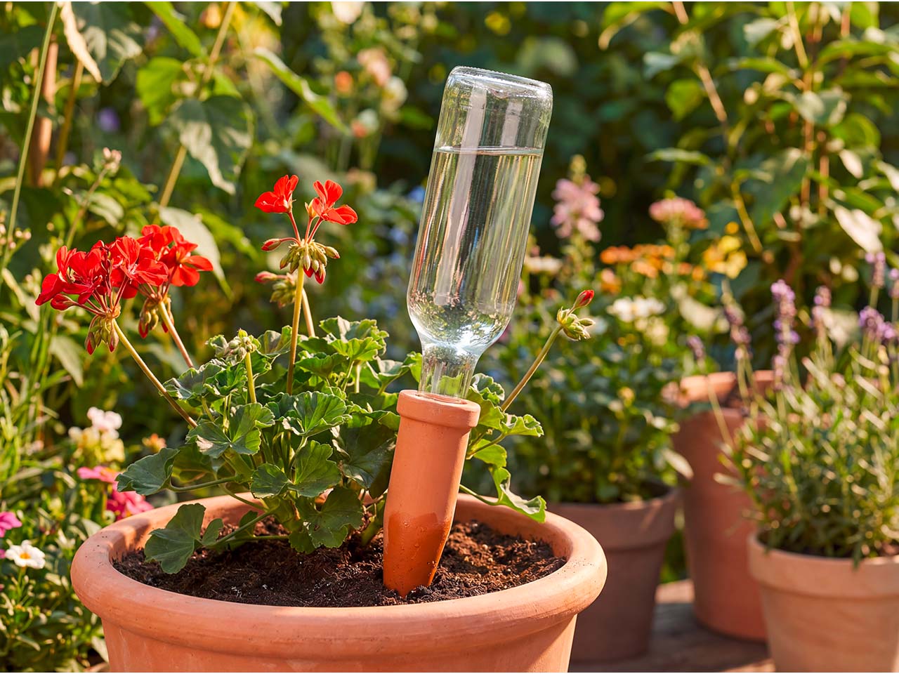 Fair Zone Wasserspender aus Ton 'Self Watering Spikes' groß, 4 Stk.
