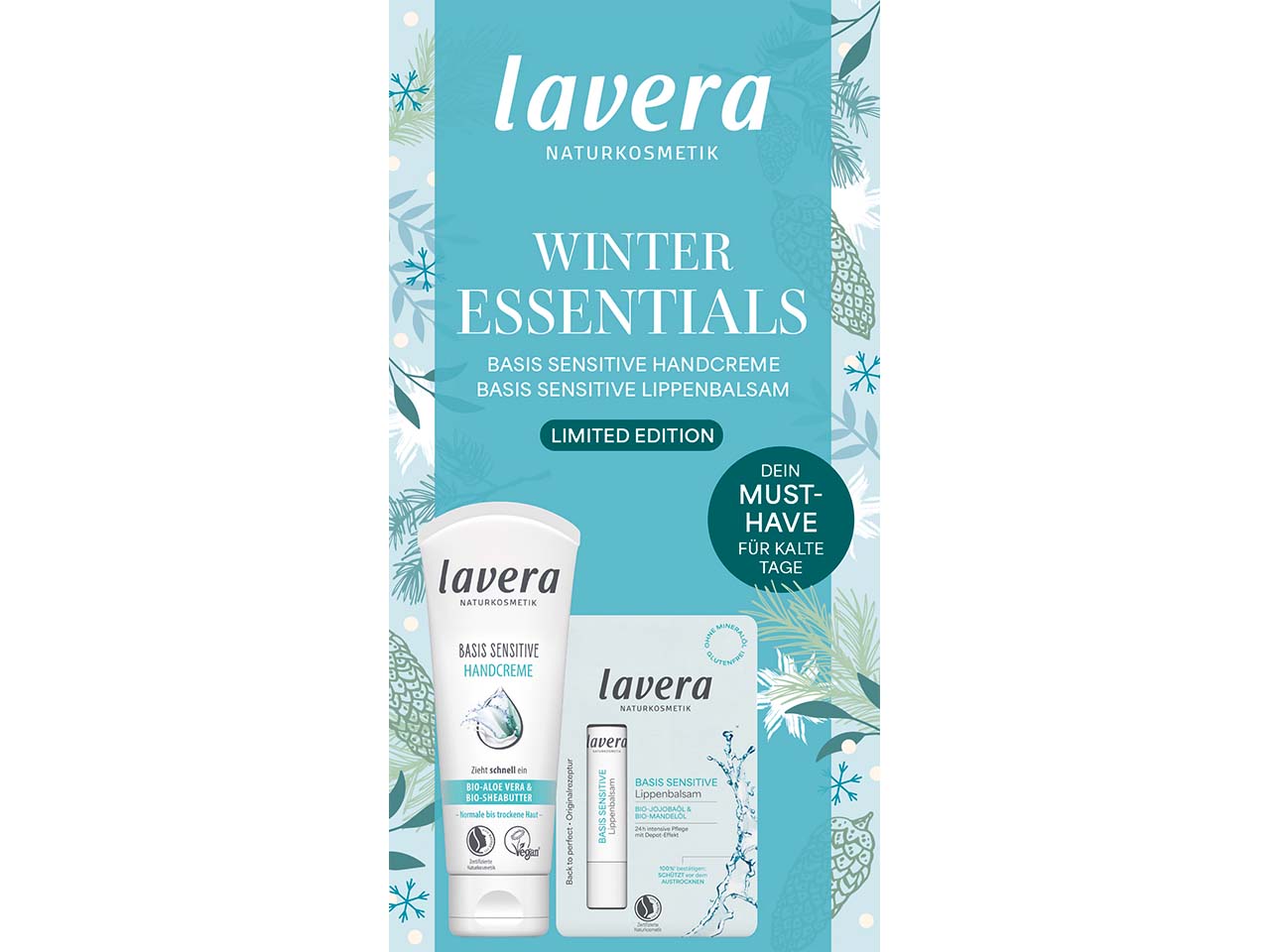 lavera Geschenkset "Winter Essential" mit Handcreme und Lippenbalsam