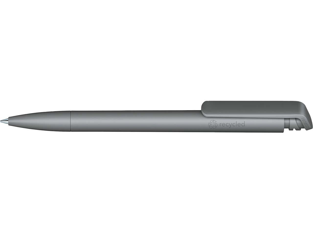 Senator Kugelschreiber "Trento Matt Recycled" inkl. 4-farbigem Aufdruck, cool grey