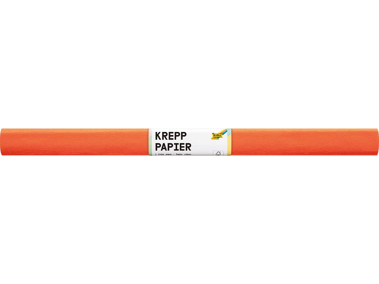 folia Krepppapier-Rollen, 50 cm x 2 m, 10 Rollen, hellrotorange