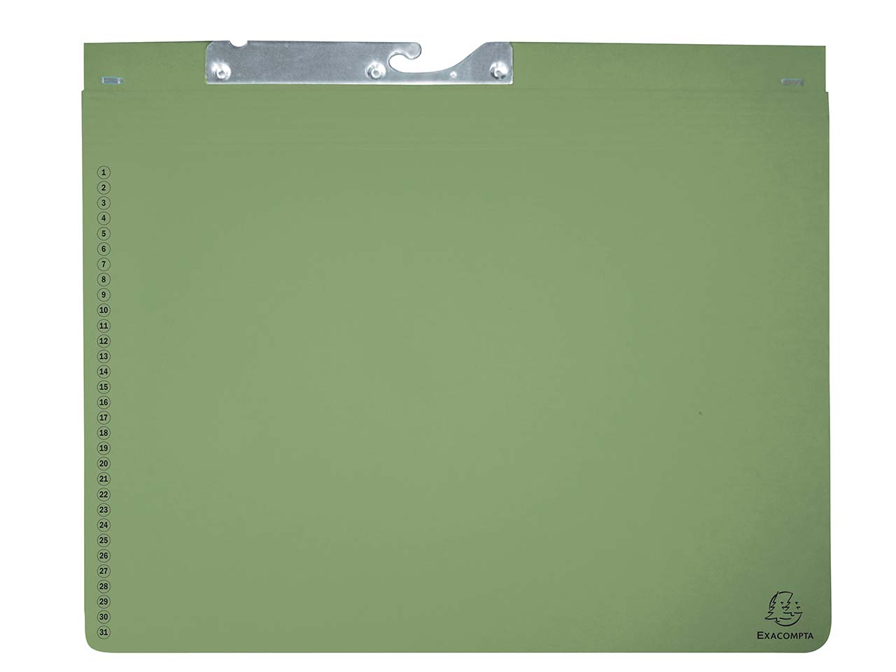 25 Exacompta Hängehefter, 320 g/m², mit 2 Abheftvorrichtungen, grün