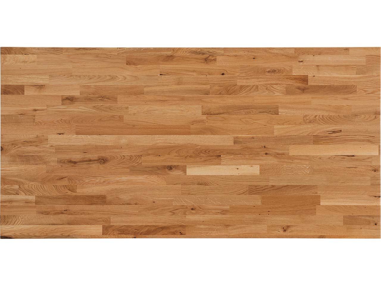 Tischplatte Eiche massiv, 150x80 cm, Stärke 20 mm, geölt
