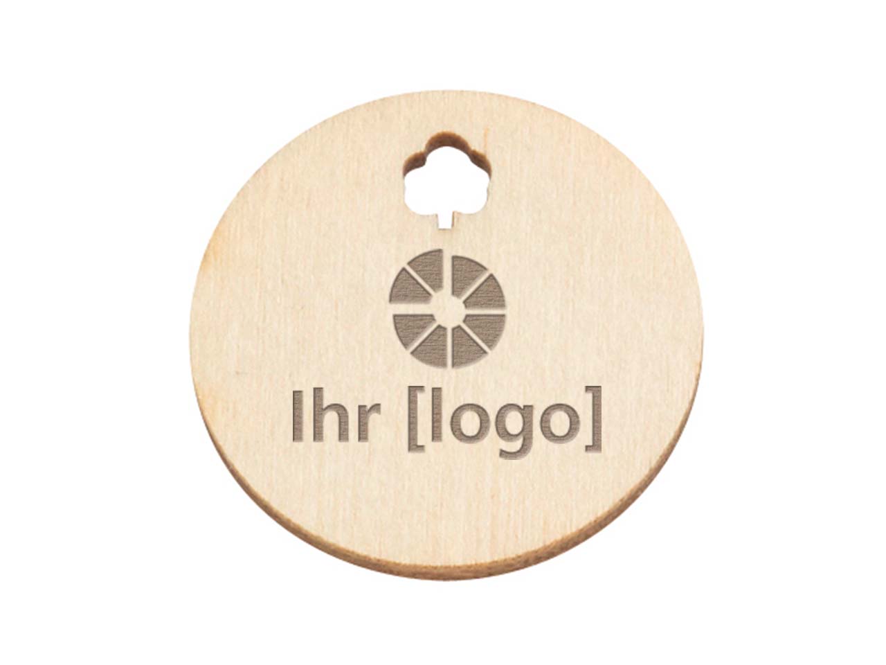 Einkaufswagenchip 'Green Coin' mit Motivbohrung Baum und FSC-Logo