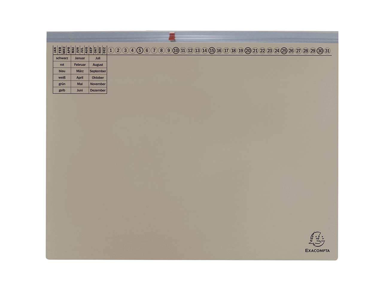 25 Exacompta Hängehefter "Exaflex Premium", mit 1 Abheftvor. für Linksheftung, grau