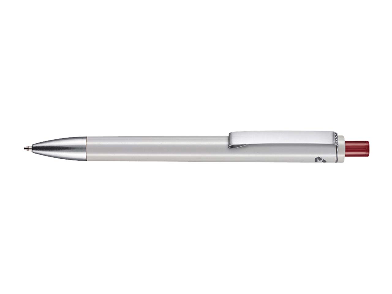 RITTER PEN Kugelschreiber 'EXOS RECYCLED' grau recycled/rubinrot