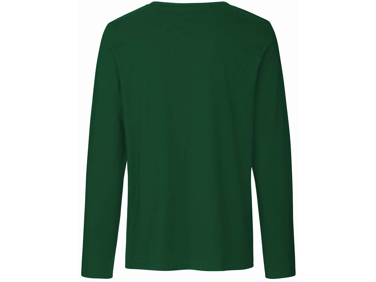 Neutral Bio-Herren-Langarmshirt mit Rundhalsaussschnitt bottle green, Gr. S