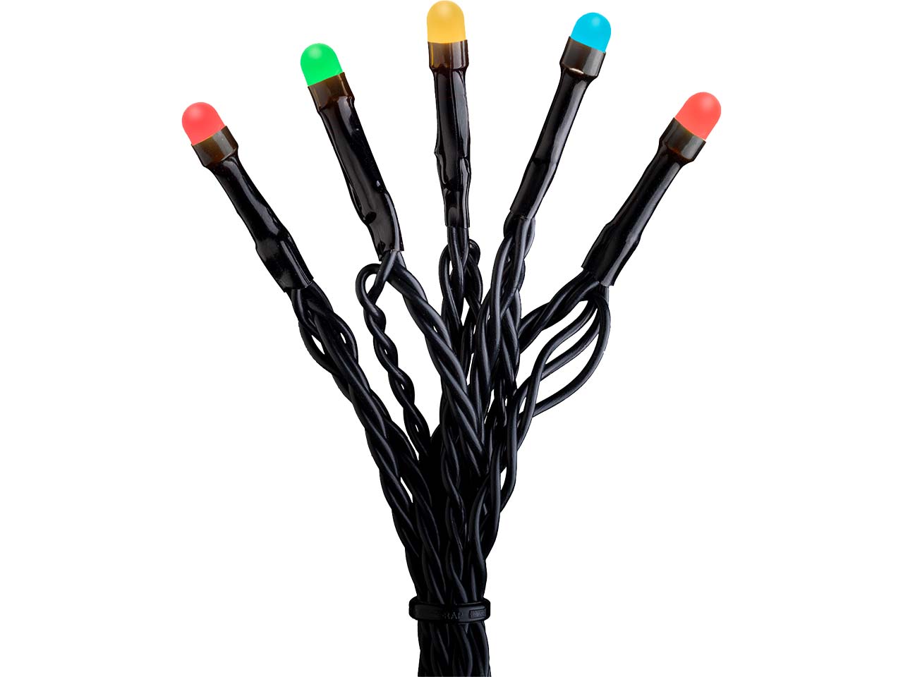 Konstsmide Micro LED-Lichterkette gefrostet, 80 Dioden bunt