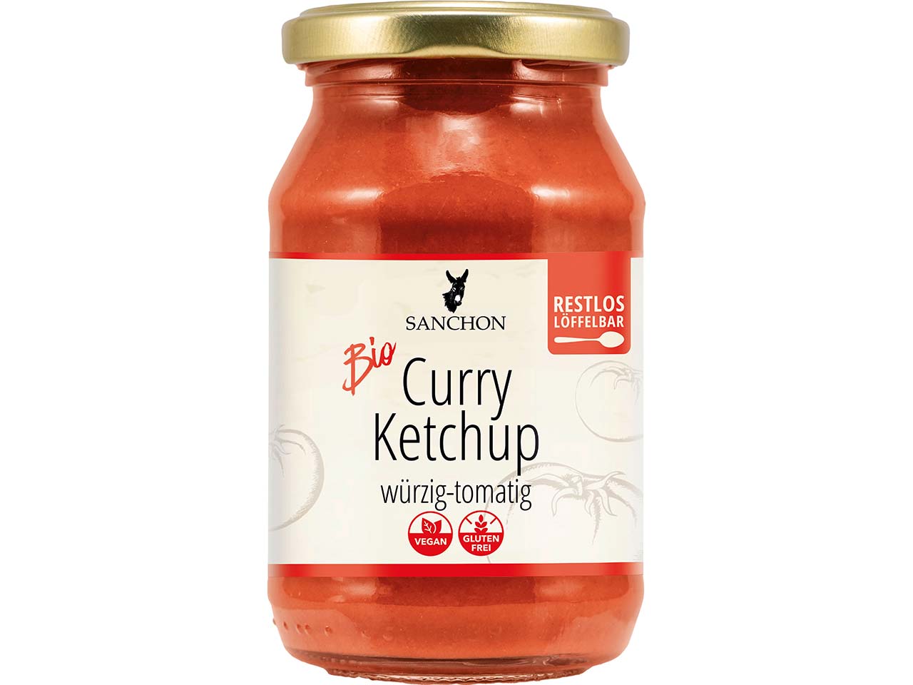 SANCHON Bio-Curry Ketchup im Glas, 250 ml