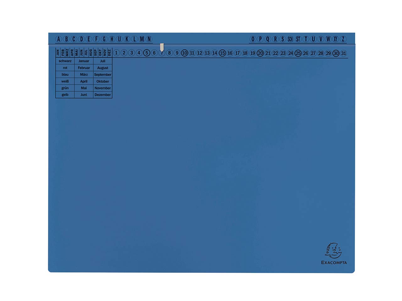 25 Exacompta Hängehefter "Exaflex Standard", 320 g/m², mit 1 Abheftvorrichtung, blau