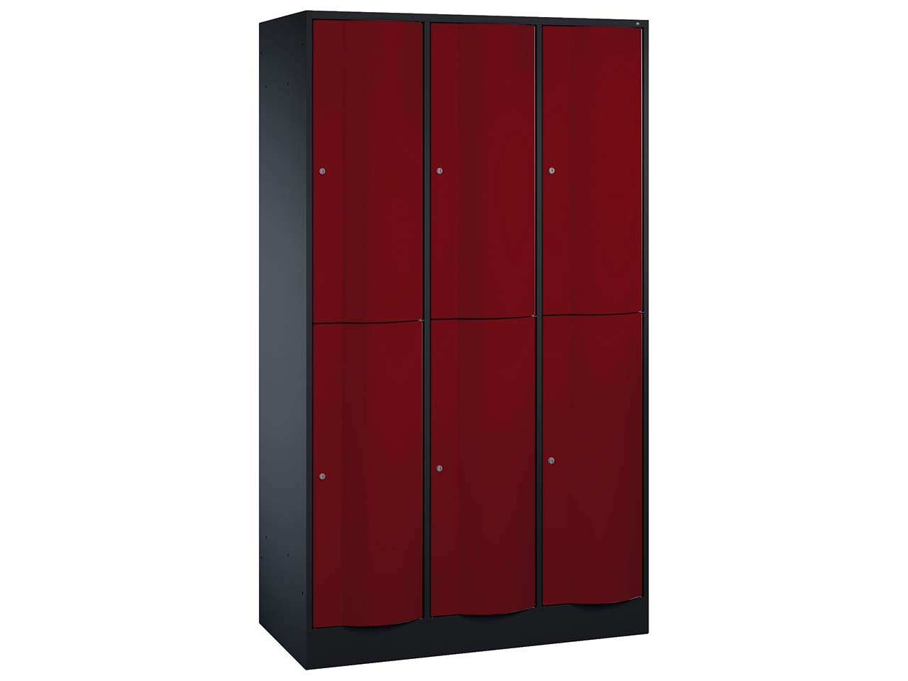 Schließfachschrank 3 Türme an/rt 2er