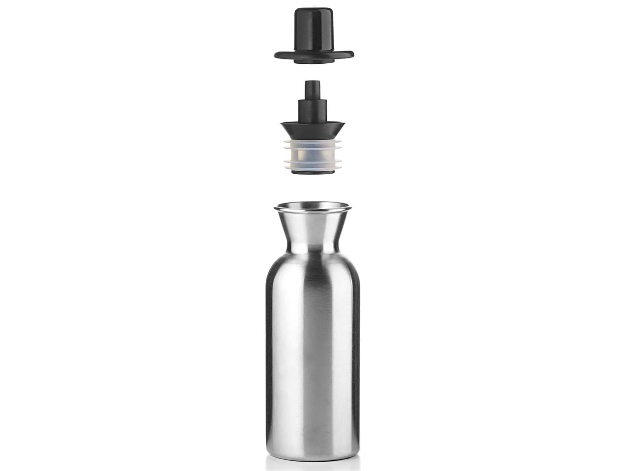 guzzini Essig-& Ölflasche "PERFECT DRESSING" aus Edelstahl, 330 ml, silber