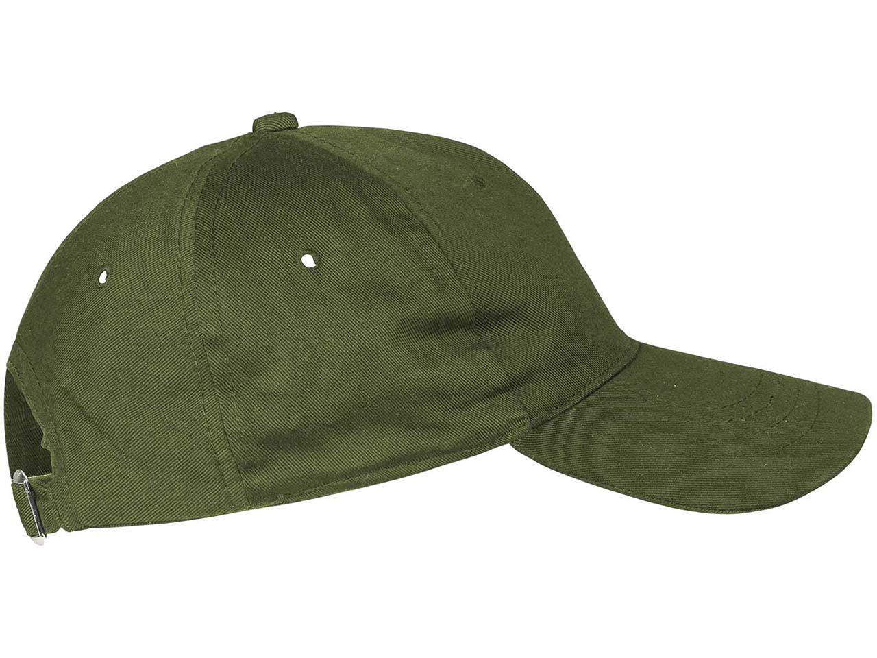 Neutral Bio-Cap aus Baumwoll-Twill, military