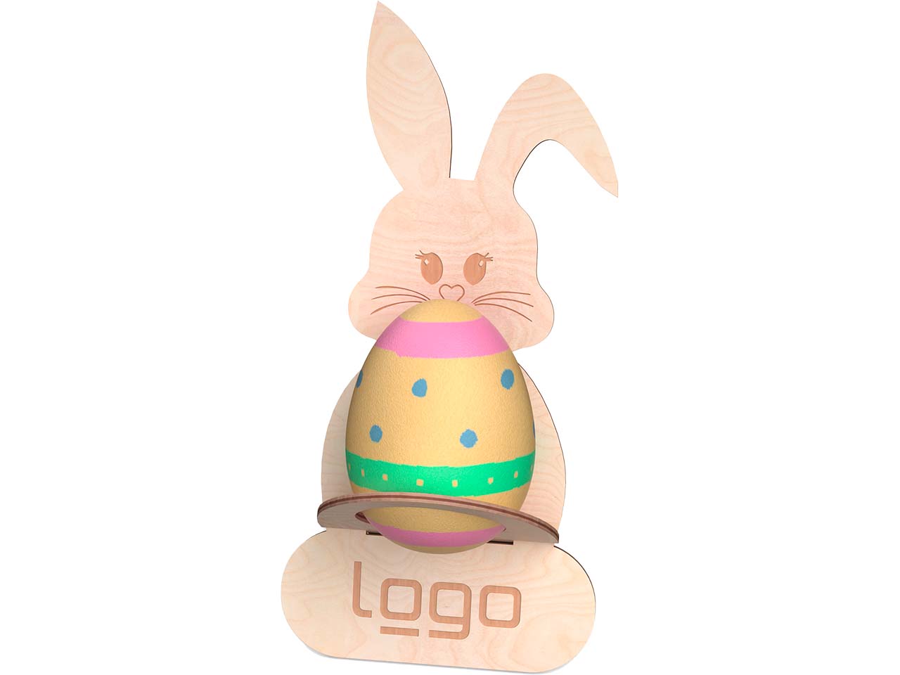 Eierbecher "Easter Buddy" FSC-zertifiziert, inkl. Lasergravur