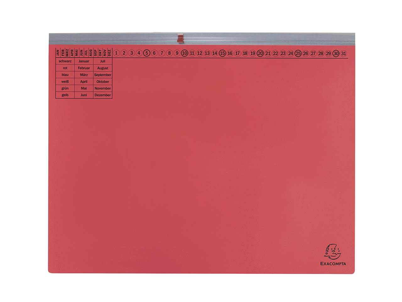 25 Exacompta Hängehefter "Exaflex Premium", mit 1 Abheftvor. für Linksheftung, rot