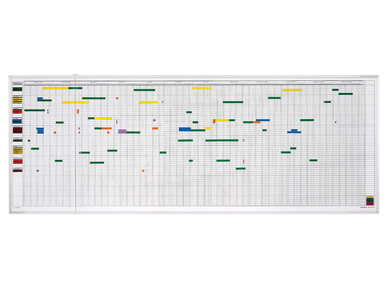 magnetoplan Whiteboard, Plantafel für Aktivitäten- und Urlaubsplaner für 80 Personen