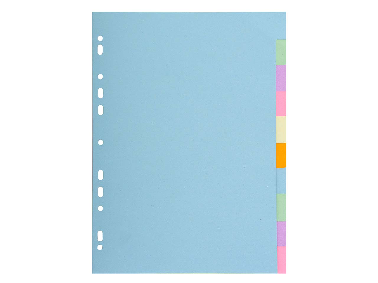 25 Exacompta Register, 10 Taben neutral, 170 g/m², DIN A4, pastell sortiert