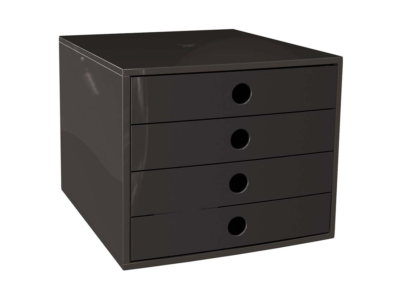 56 Exacompta Schubladenboxen Filibox "ECOBlack", DIN A4+, 4 geschl. Schubladen, schwarz