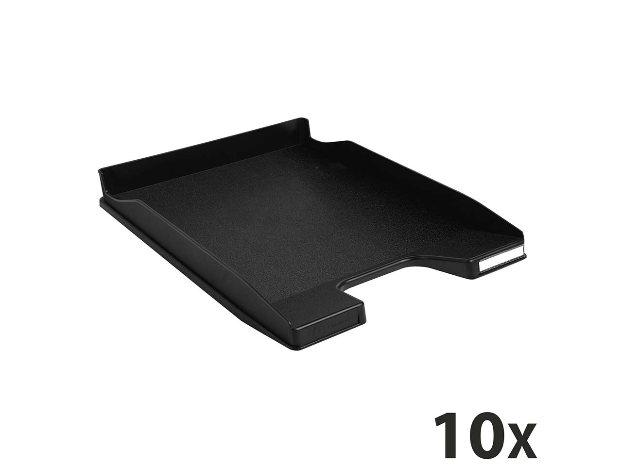 10 Exacompta Briefablagen Combo Mini "ECOBlack", DIN A4+, Hoch, schwarz, für je 250 Blatt