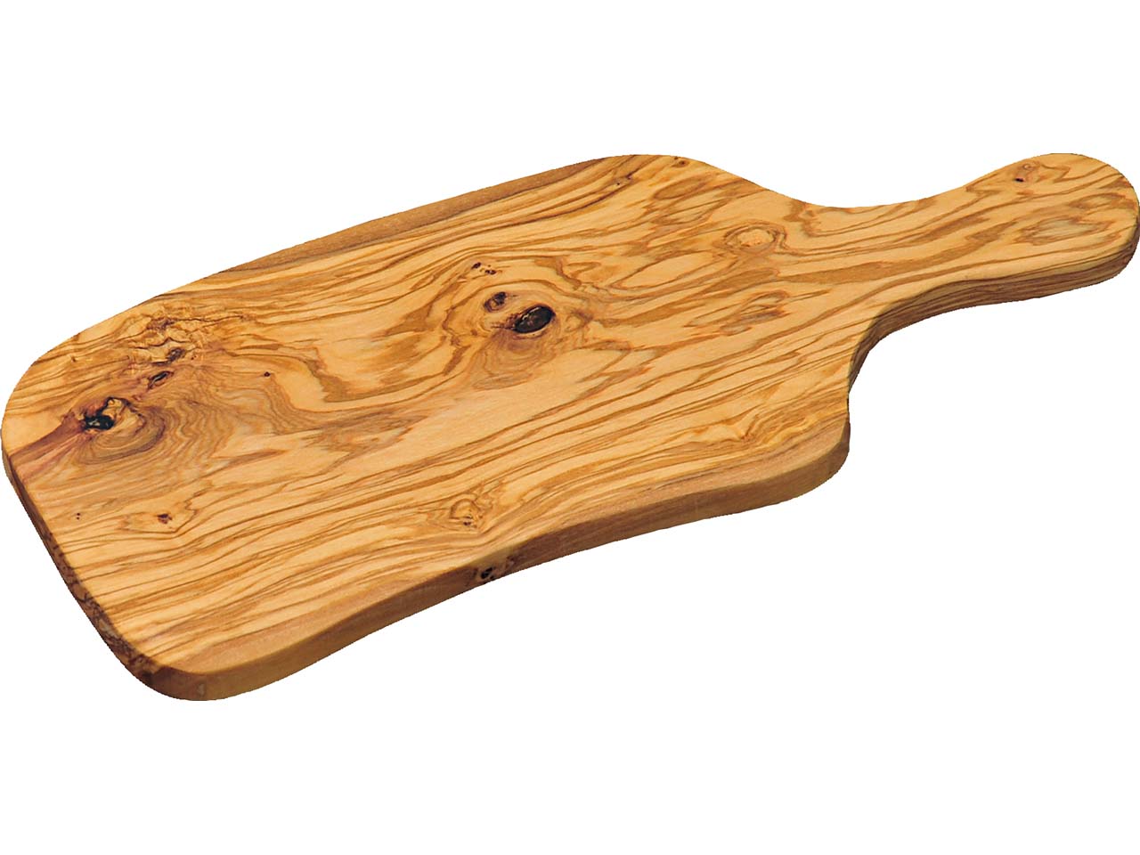 KESPER Schneidebrett aus Olivenholz, Primecut, mit Griff, 39 x 16,5 cm