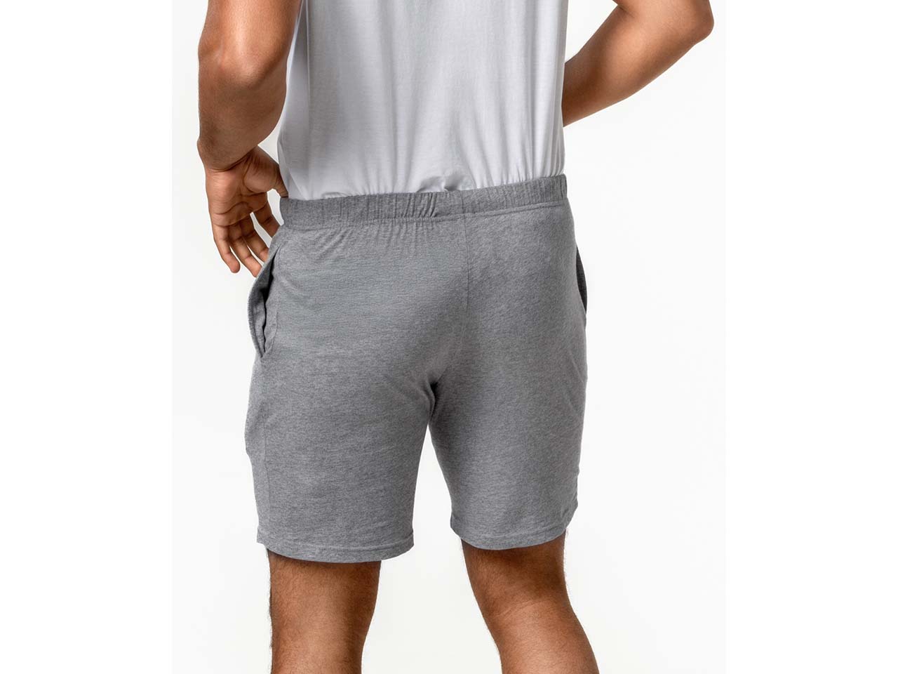 Living Crafts Bio-Herren-Short "ARLON" mit Seitentaschen, grey melange, Gr. M