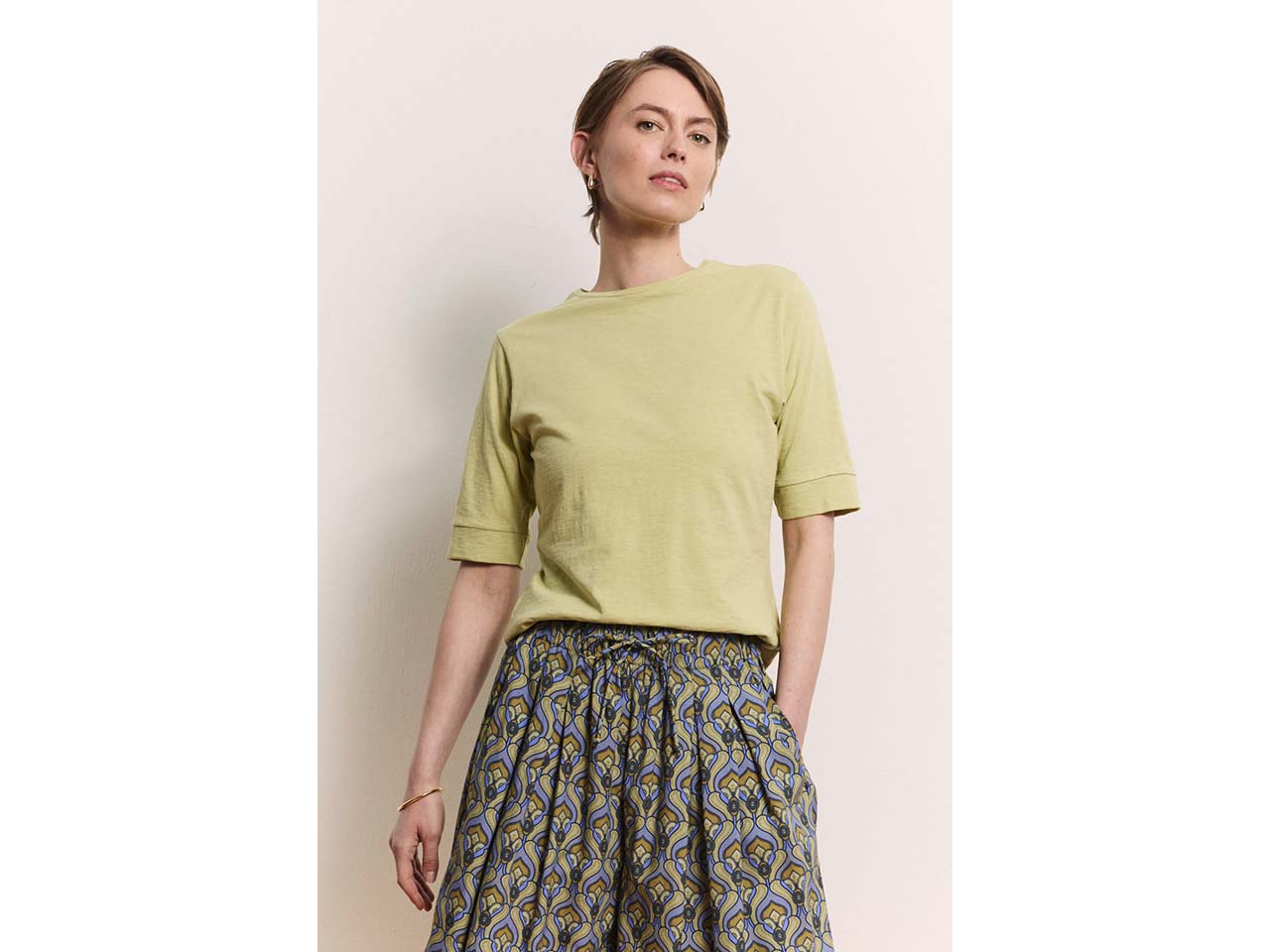 tranquillo Bio-Damen-T-Shirt "Lottee" mit Rundhalsausschnitt, fennel green, Gr. L