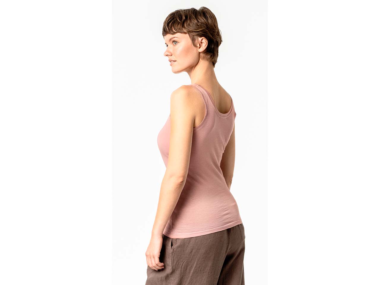 Living Crafts Bio-Damen-Tanktop "APINI" mit Rundhalsausschnitt, dried rose, Gr. S