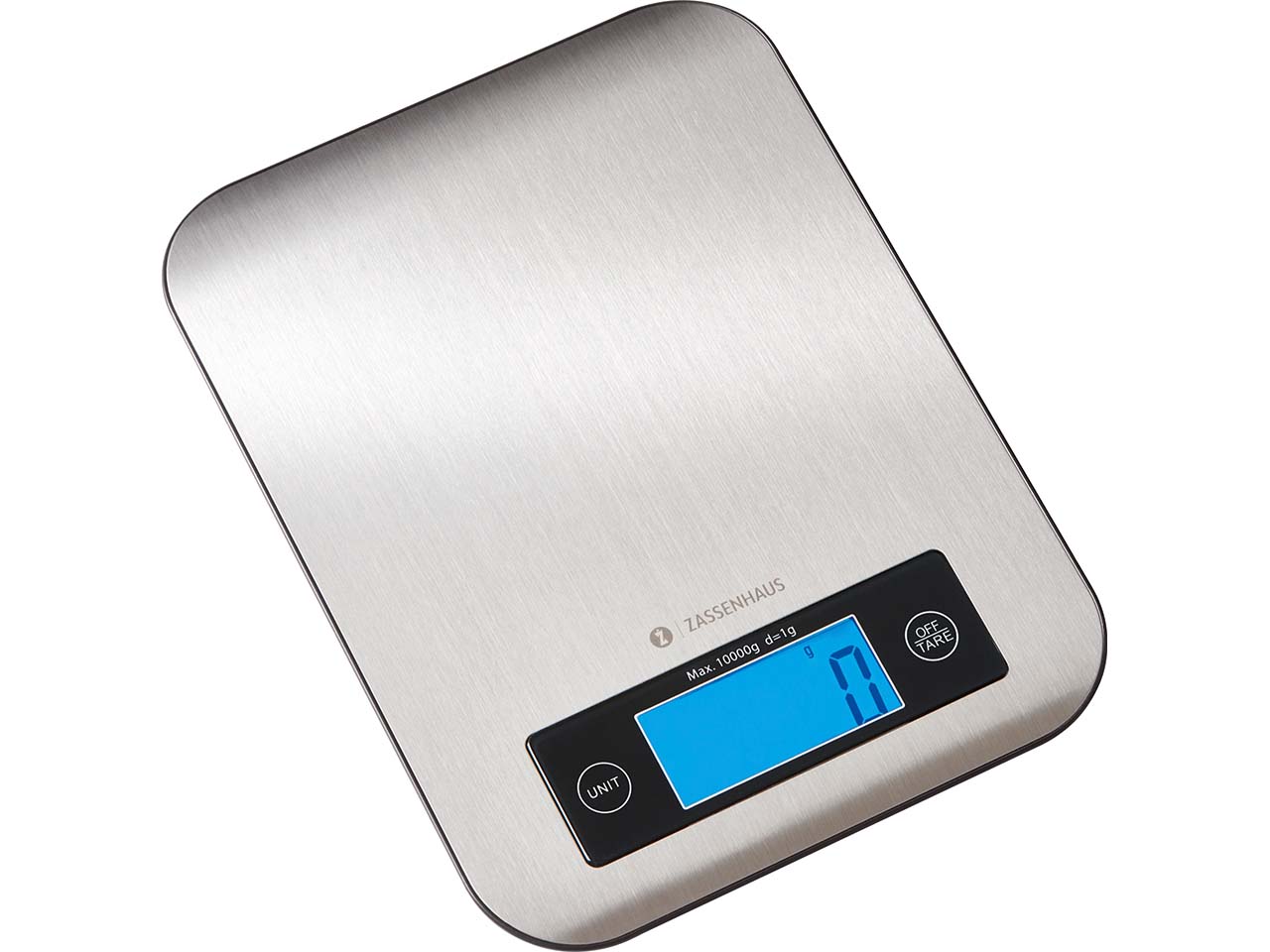 Zassenhaus Digitale Küchenwaage "PURE" aus Edelstahl, silber