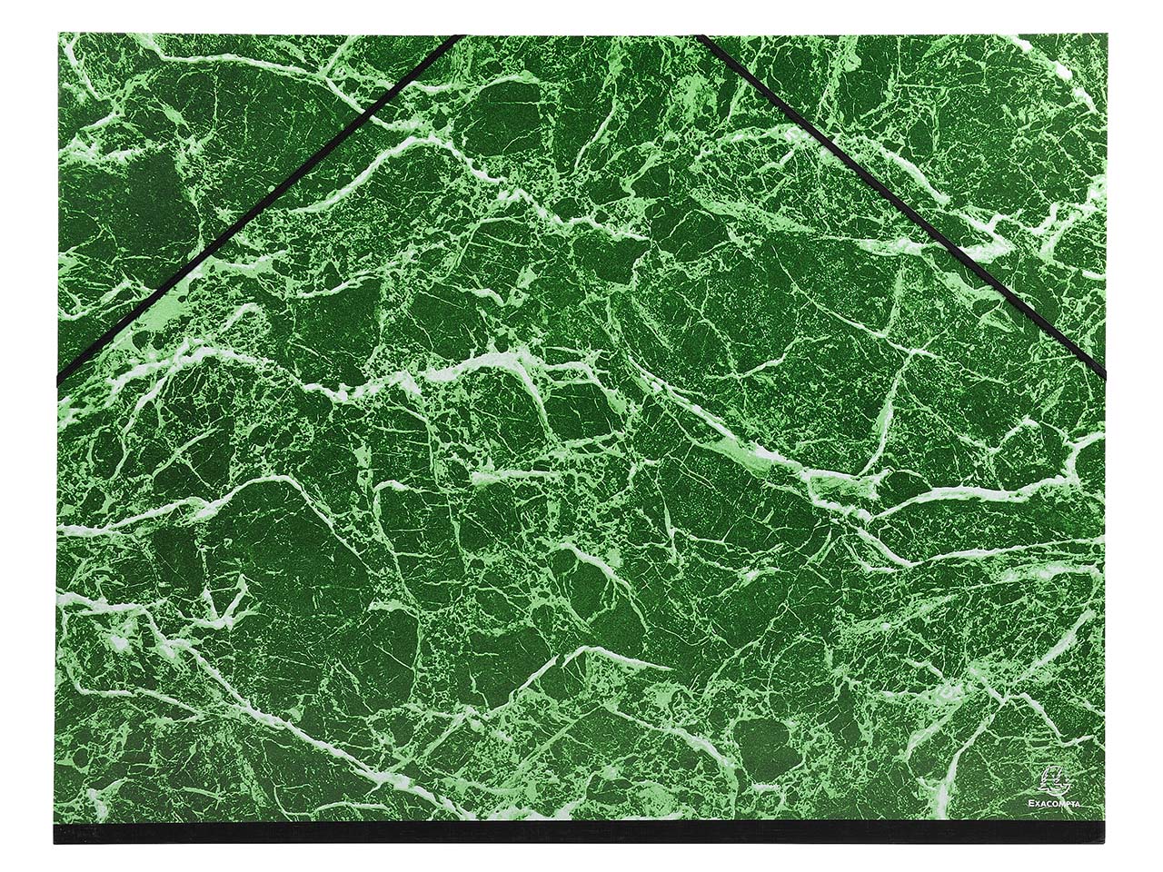 5 Exacompta Zeichenmappen, 1292 g/m², 500 x 650 mm, Gummizug, grün