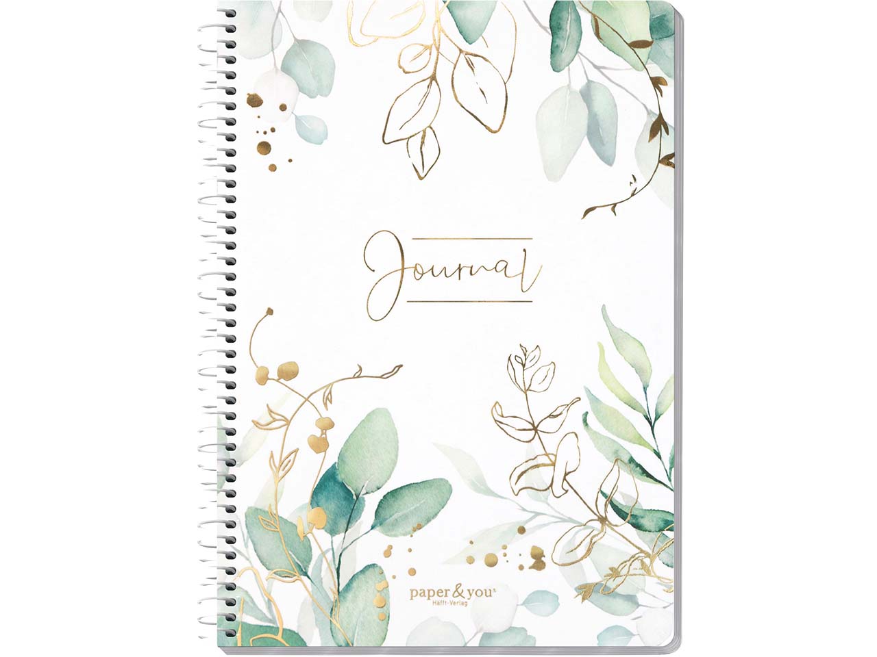 Häfft paper&you Journal, Spiralbindung, DIN A5, dotted, Blattgold