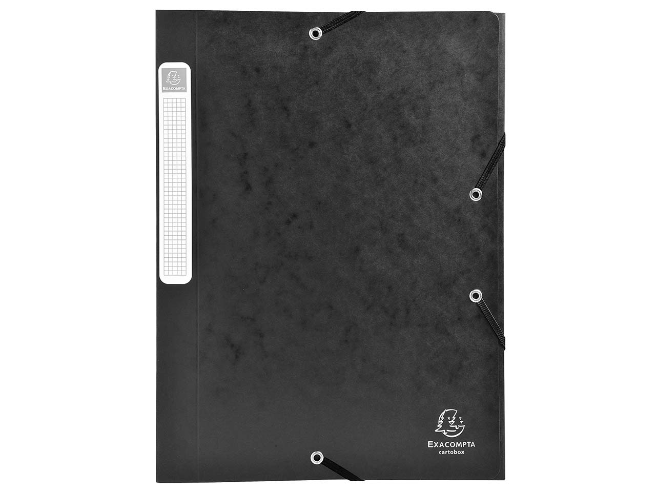 25 Exacompta Archivboxen, Colorspan, 425 g/m², DIN A4, 3 Klappen, RB 25 mm, schwarz