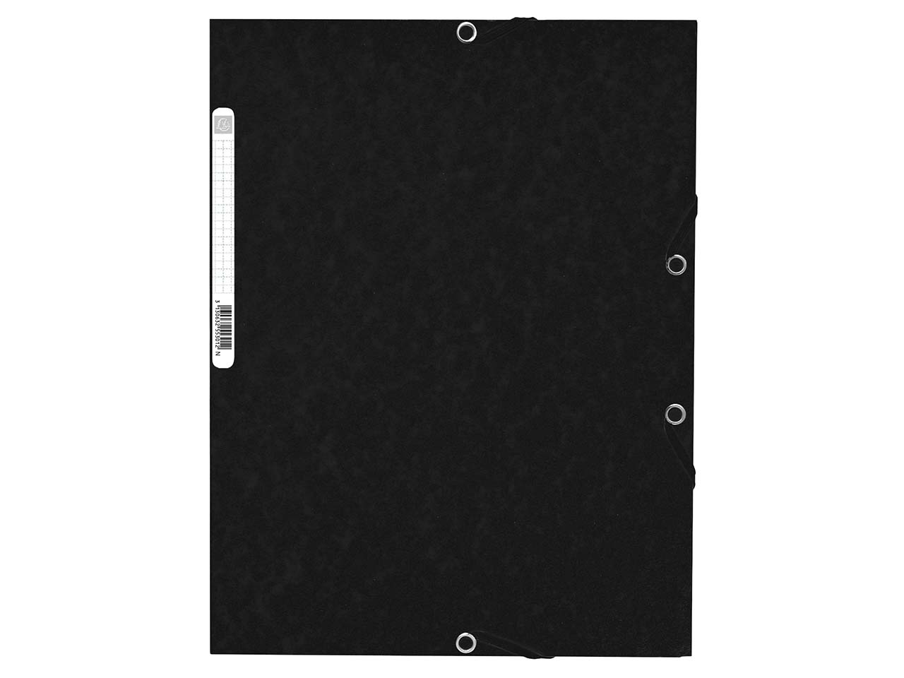 50 Exacompta Sammelmappen, Colorspan-Karton, 355 g/m², DIN A4, Gummizug, 3 Klap., schwarz