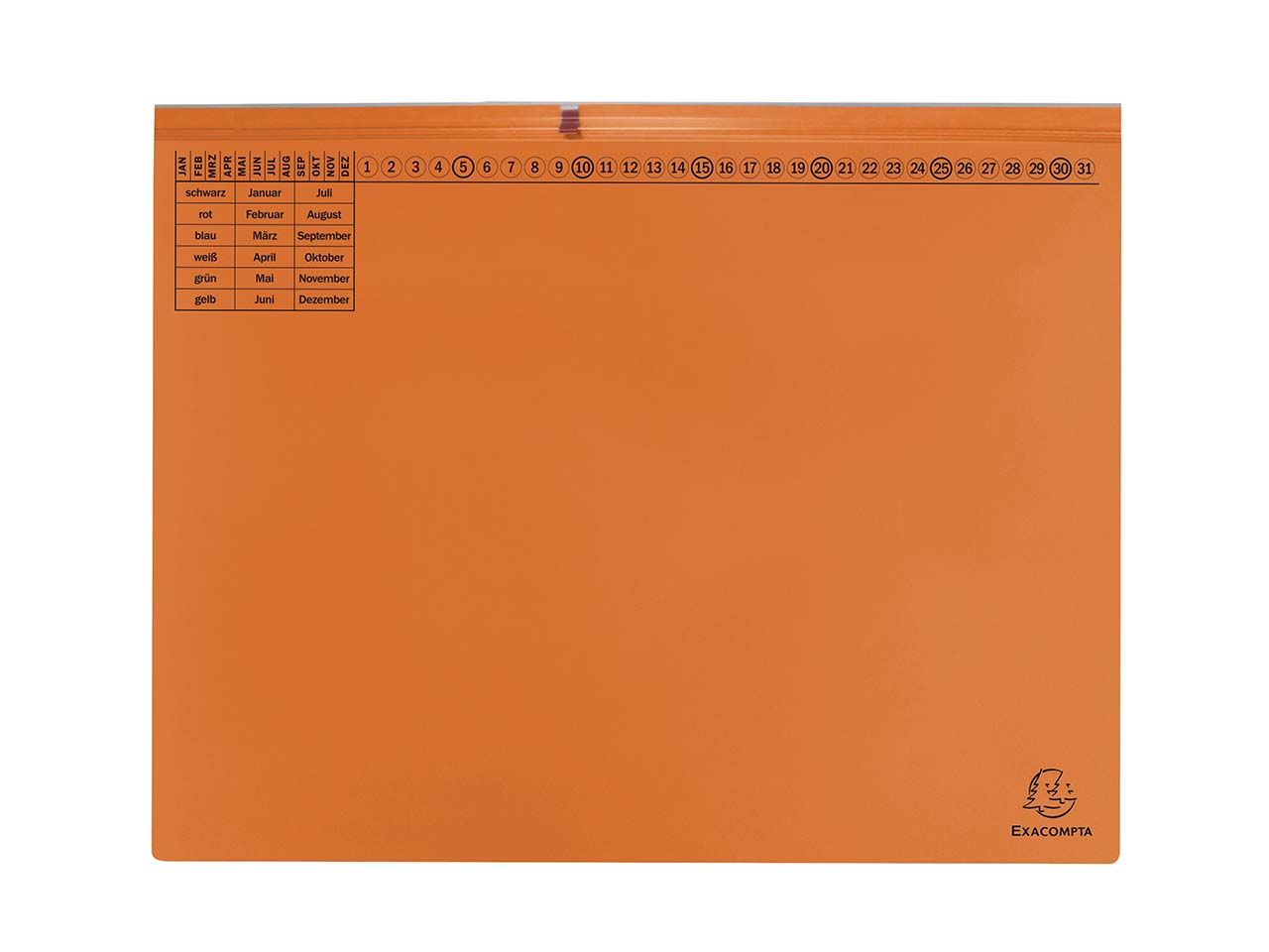 25 Exacompta Hängehefter "Exaflex Premium", mit 2 Abheftvor. für Linksheftung, orange