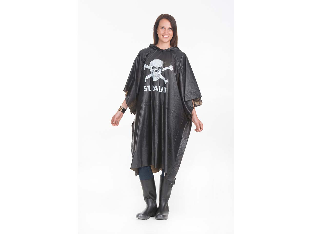 Bio-Regenponcho Wunschfarbe inklusive 1-farbigem Aufdruck