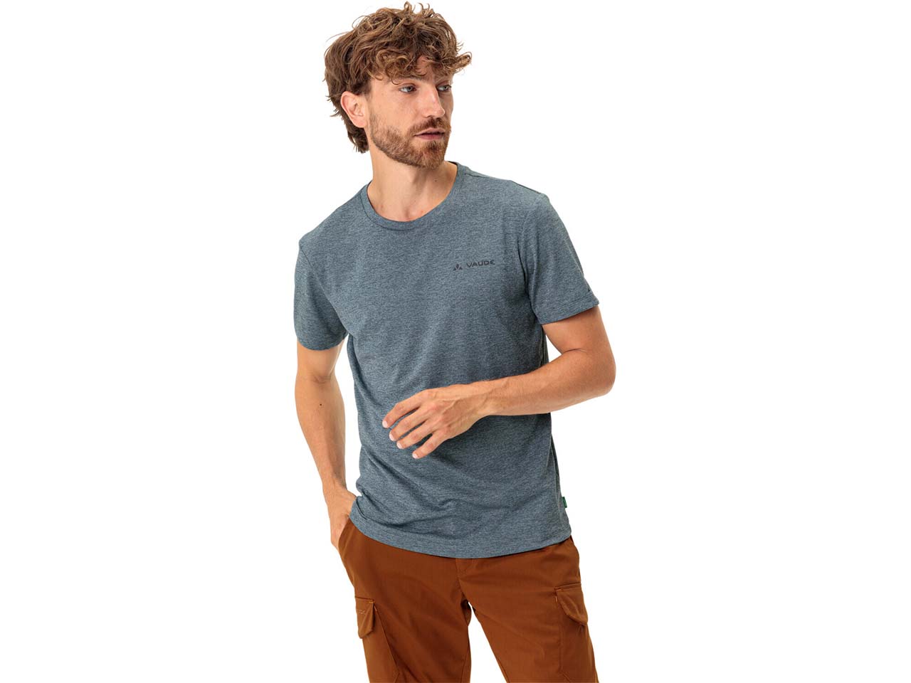 VAUDE Herren-T-Shirt "Essential" mit Rundhalsausschnitt, heron, Gr. XXL