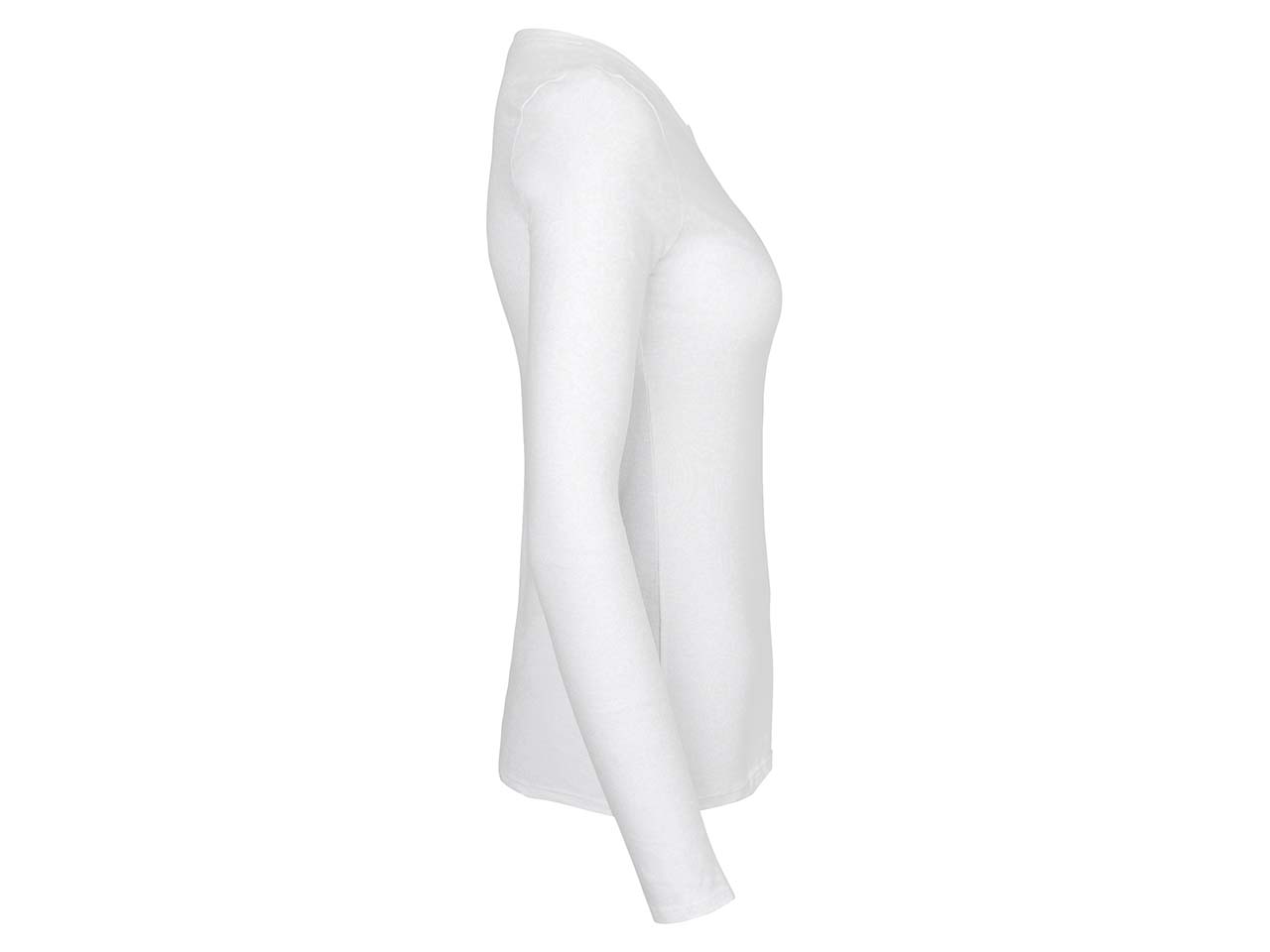 Neutral Bio-Damen-Langarmshirt mit Rundhalsaussschnitt weiß, Gr. M