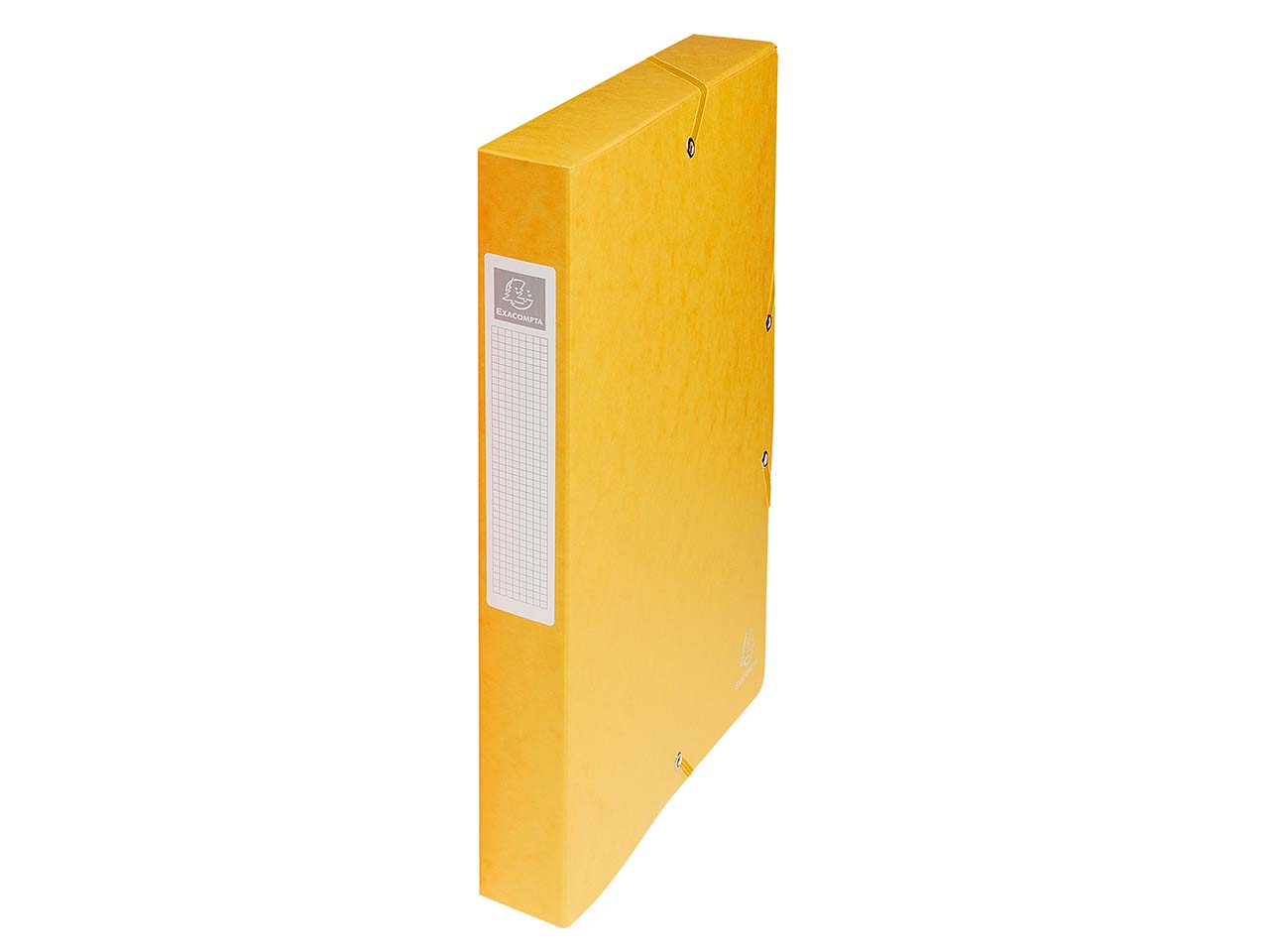 8 Exacompta Archivboxen, Colorspan-Karton, 600 g/m², DIN A4, Gummizug, RB 40 mm, gelb