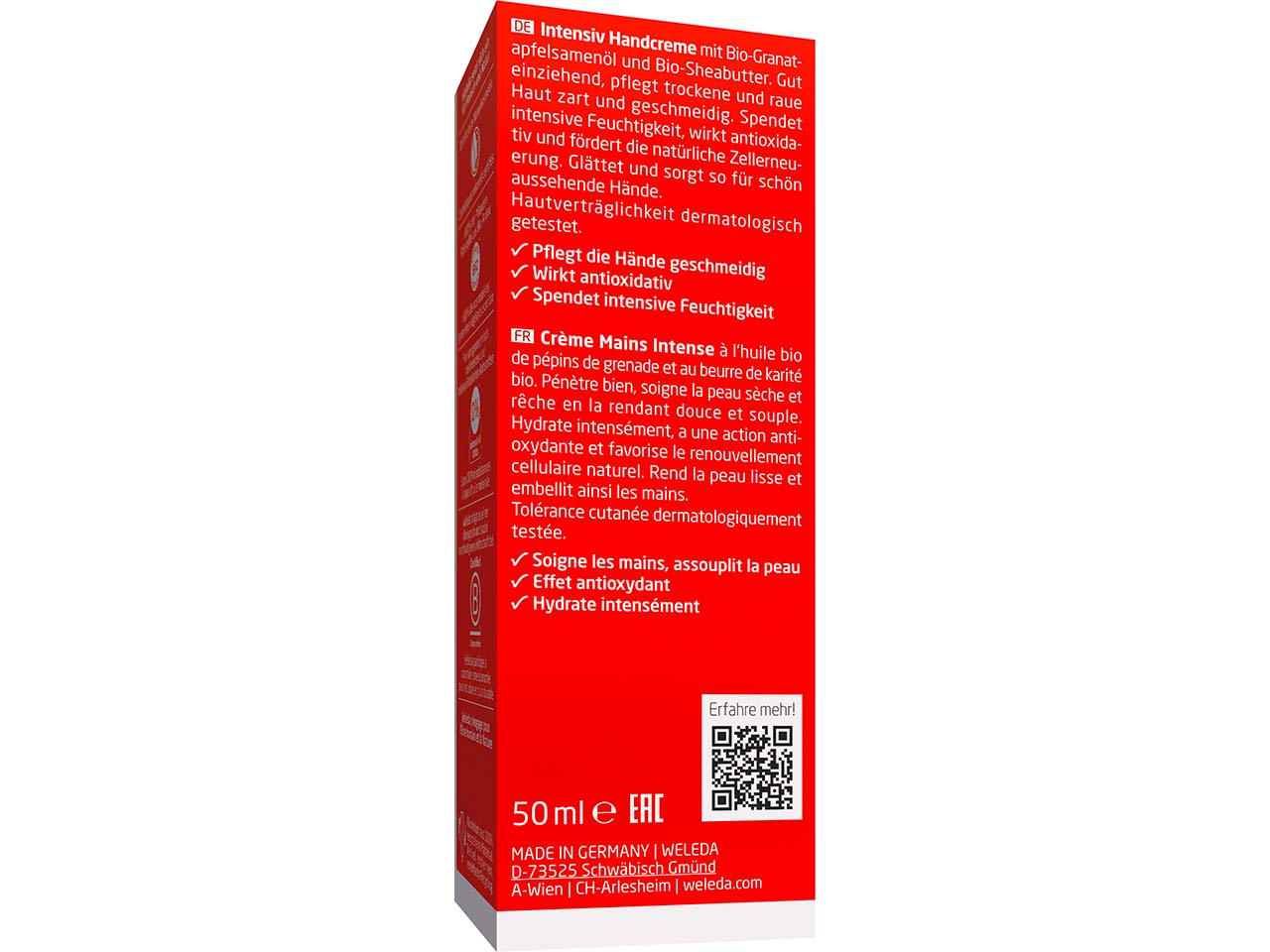 WELEDA Bio-Intensiv-Handcreme mit Granatapfel, 50 ml