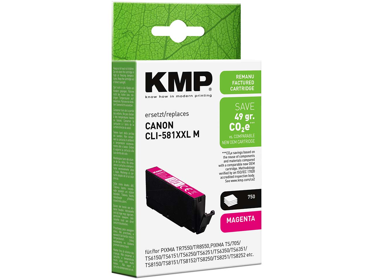 KMP Tintenpatrone ersetzt Canon CLI-581M XXL magenta