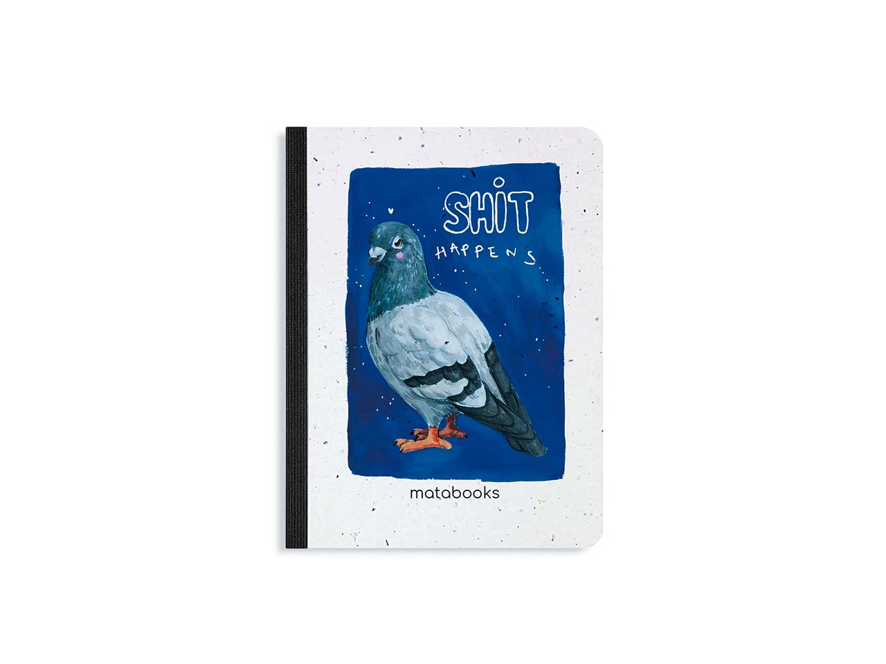 Matabooks Notizbuch mit Samen aus Graspapier DIN A6, pigeon grey