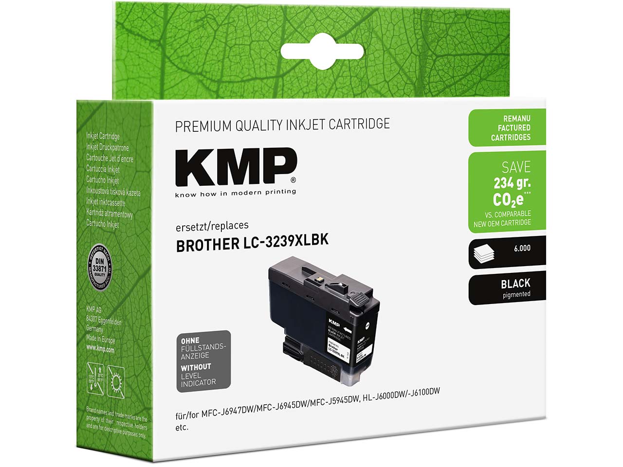 KMP Tintenpatrone ersetzt Brother LC-3239XLBK schwarz
