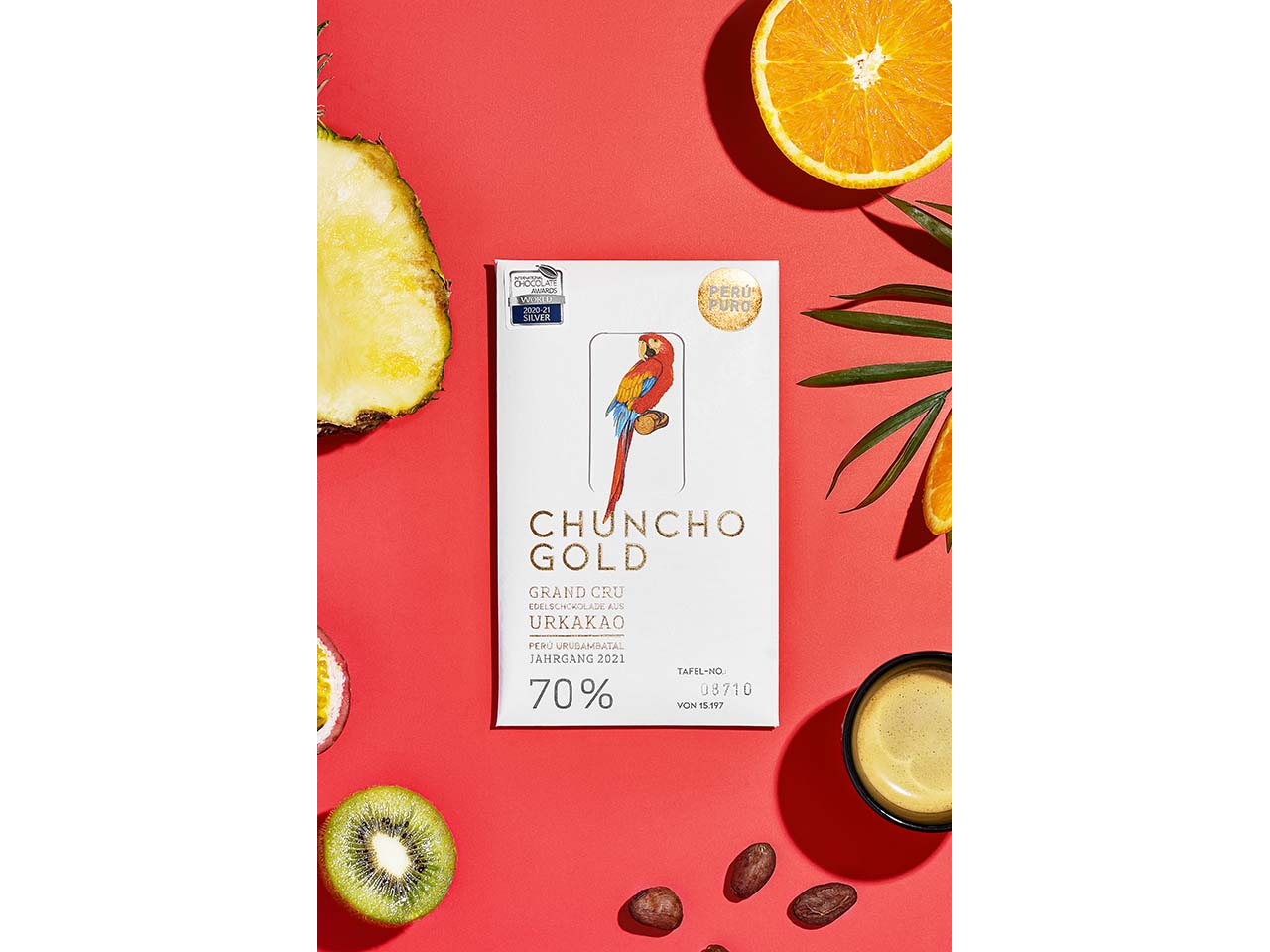 PERÚ PURO Bio Zartbitterschokolade "CHUNCHO GOLD Grand Cru" 70 % Kakao, 70 g