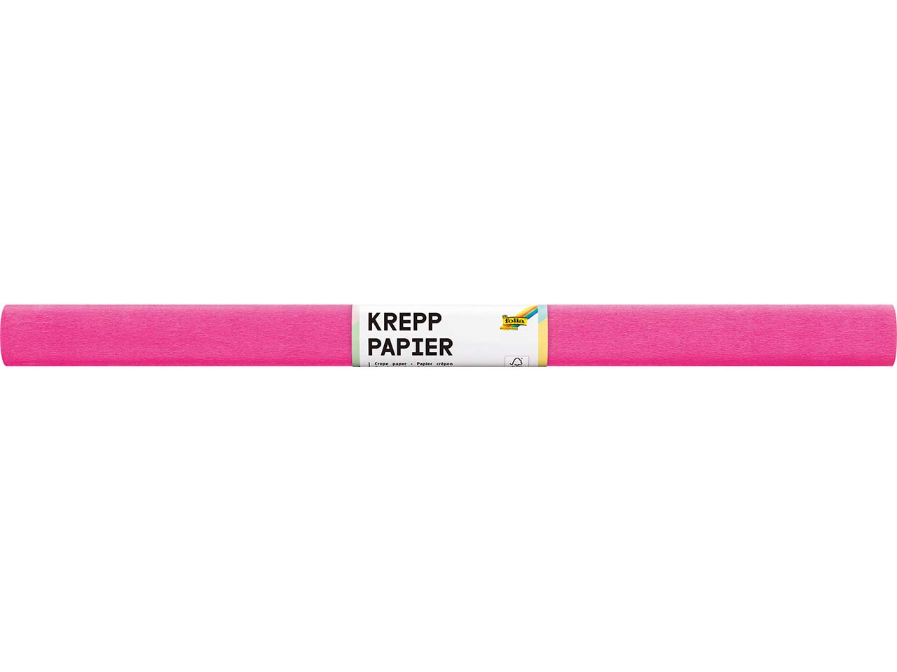 folia Krepppapier-Rollen, 50 cm x 2 m, 10 Rollen, pink