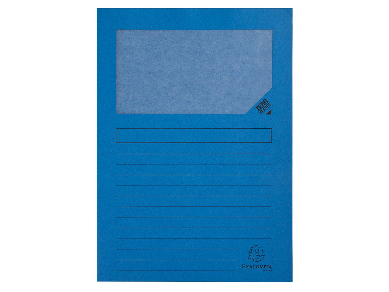 4 x 100 Exacompta Fenstermappen "Forever", 130 g/m², DIN A4, intensivblau