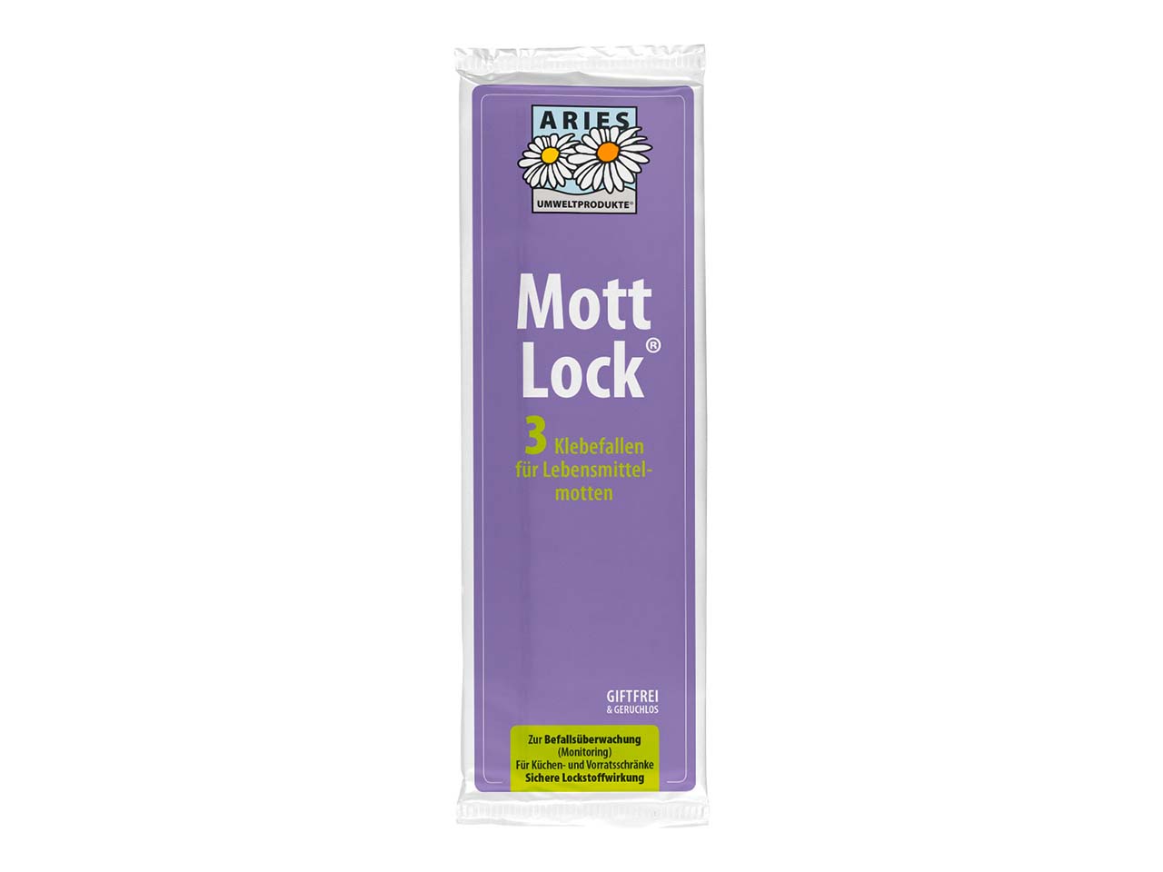 3er ARIES Klebefalle "Mottlock" gegen Lebensmittelmotten