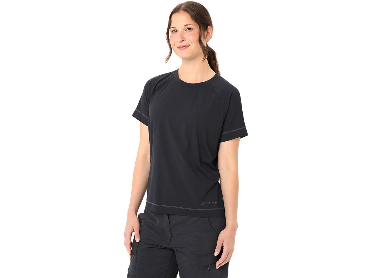 VAUDE Damen-T-Shirt "Neyland II" schnelltrocknend, phantom black, Gr. 40